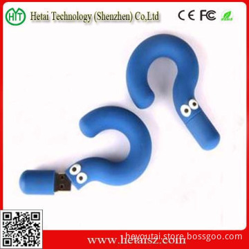 Custom PVC USB Drive Question Mark Shape USB Promotion Customized USB Flash Drive 1GB/2GB/4GB/8GB/16GB/32GB